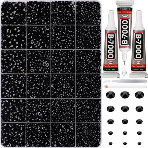 35000pcs black rhinestones for - black,